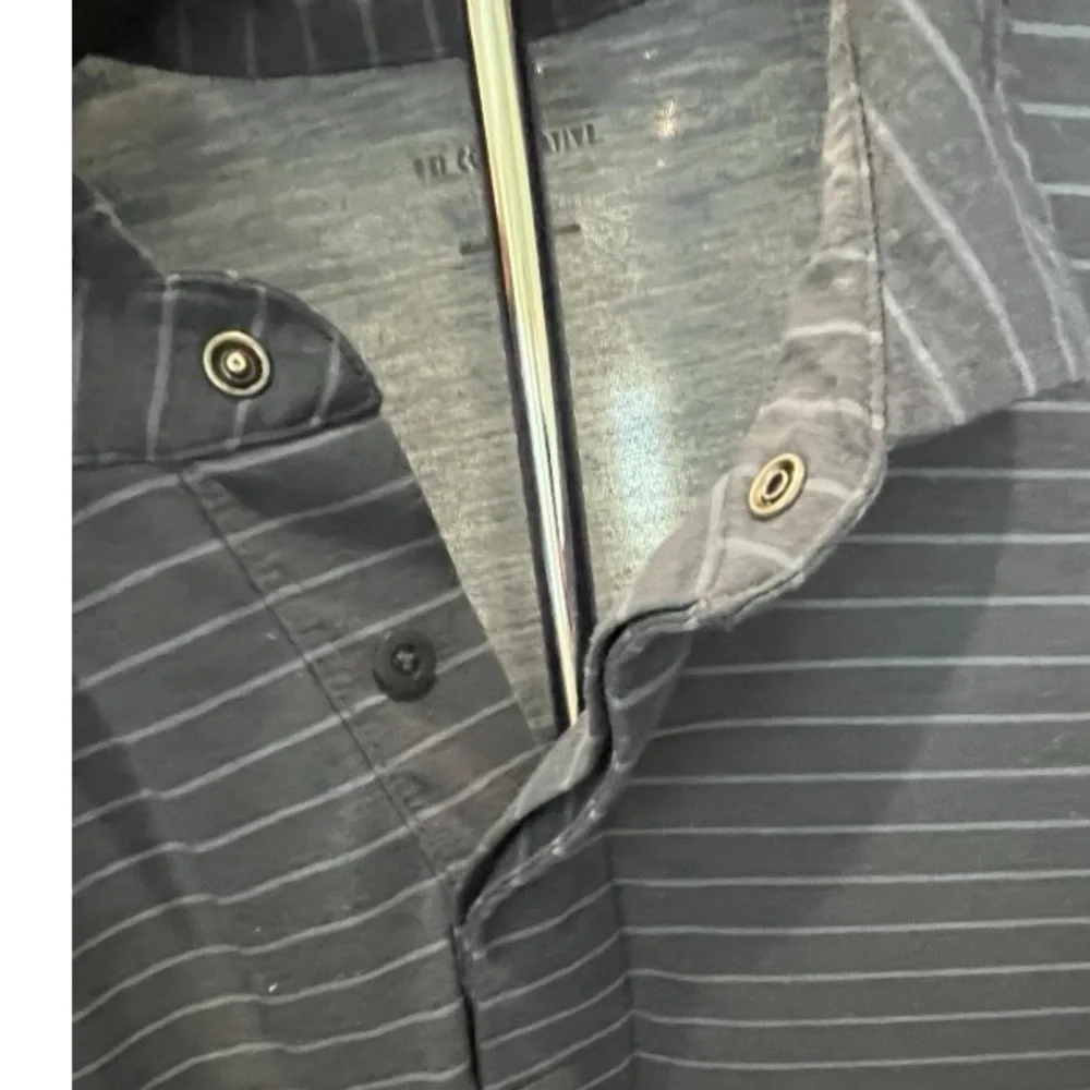 REI Co-op Weathered‎ Blue Striped Polo Shirt Men’s Large | Soft Performance Feel